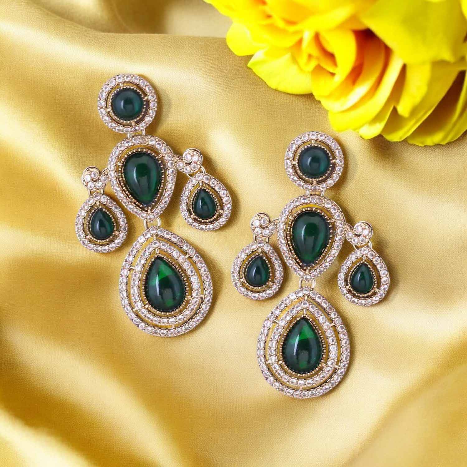 Emerald Buthaina Danglers