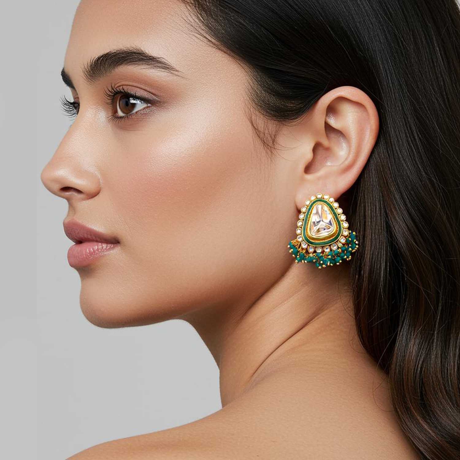 Emerald Charika Studs - Image 2