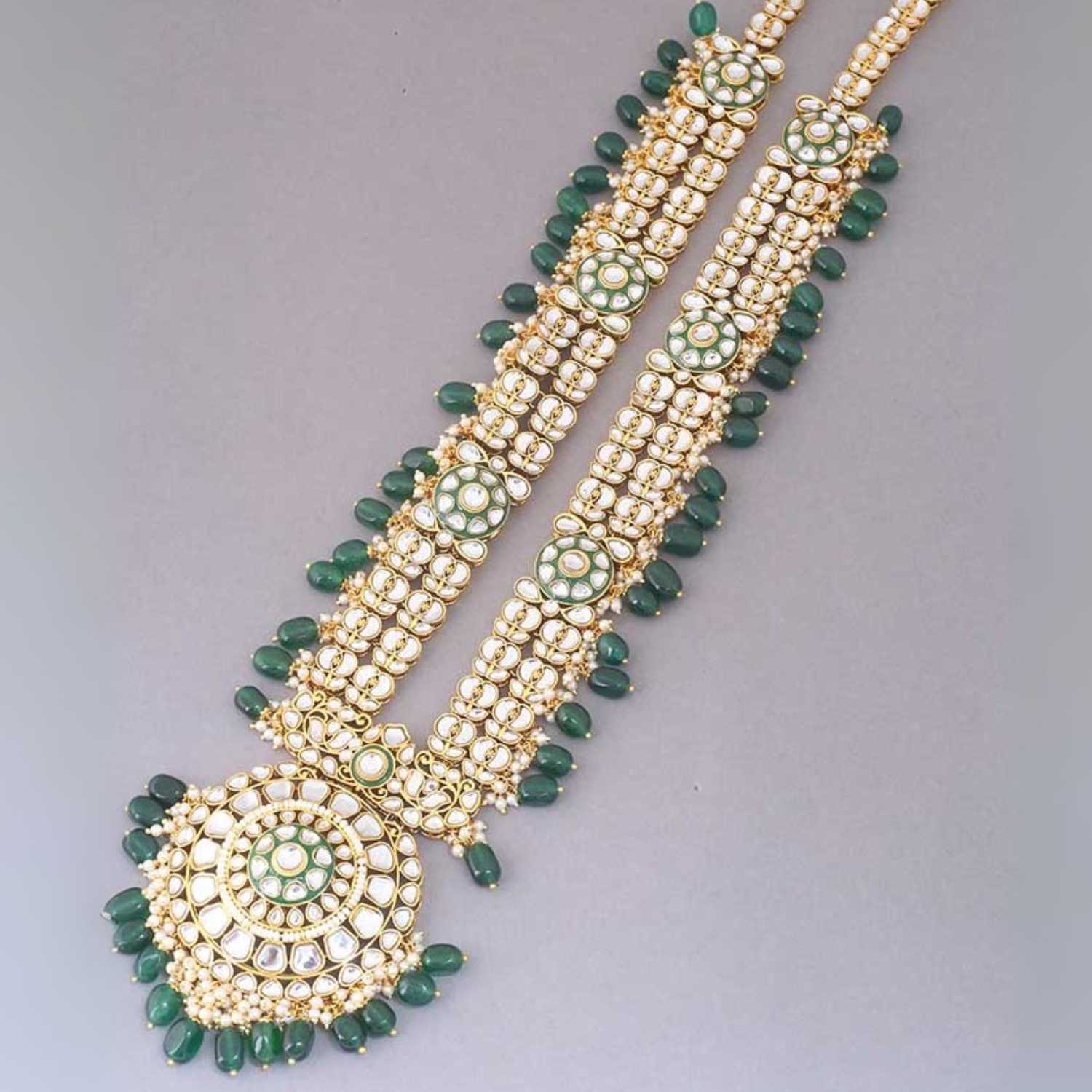 Emerald Charusheela Bridal Jewellery Set - Image 5