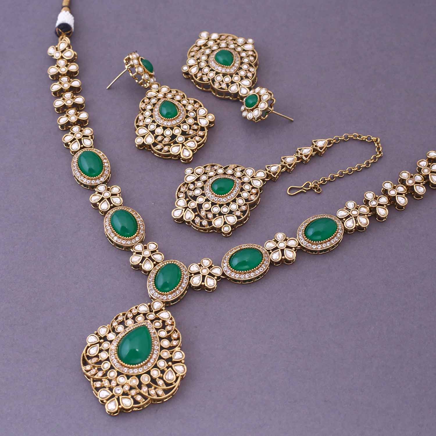 Emerald Corlina Victorian Jewellery Set- New Arrival - Image 4