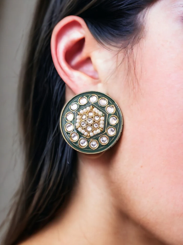 Emerald Damini Studs - Image 2
