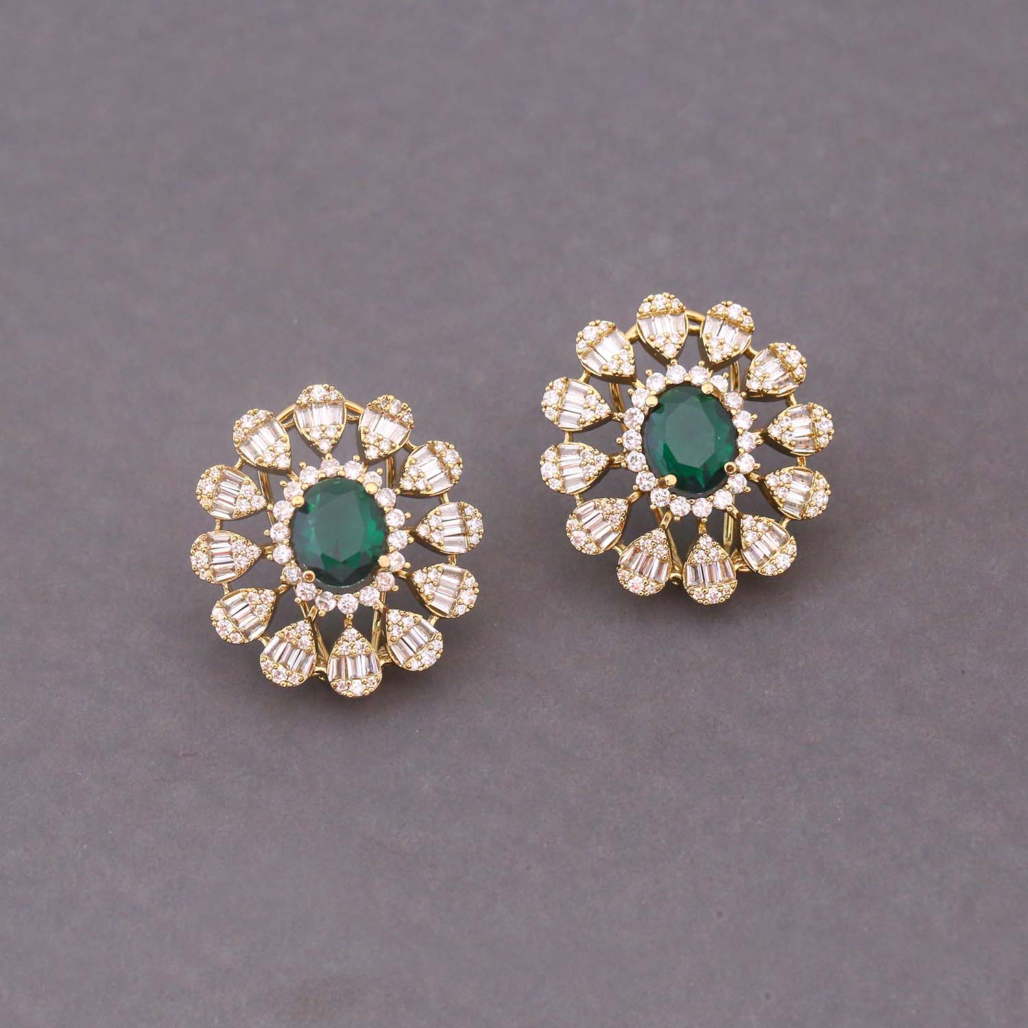 Emerald Darcy Zirconia Studs - Image 2