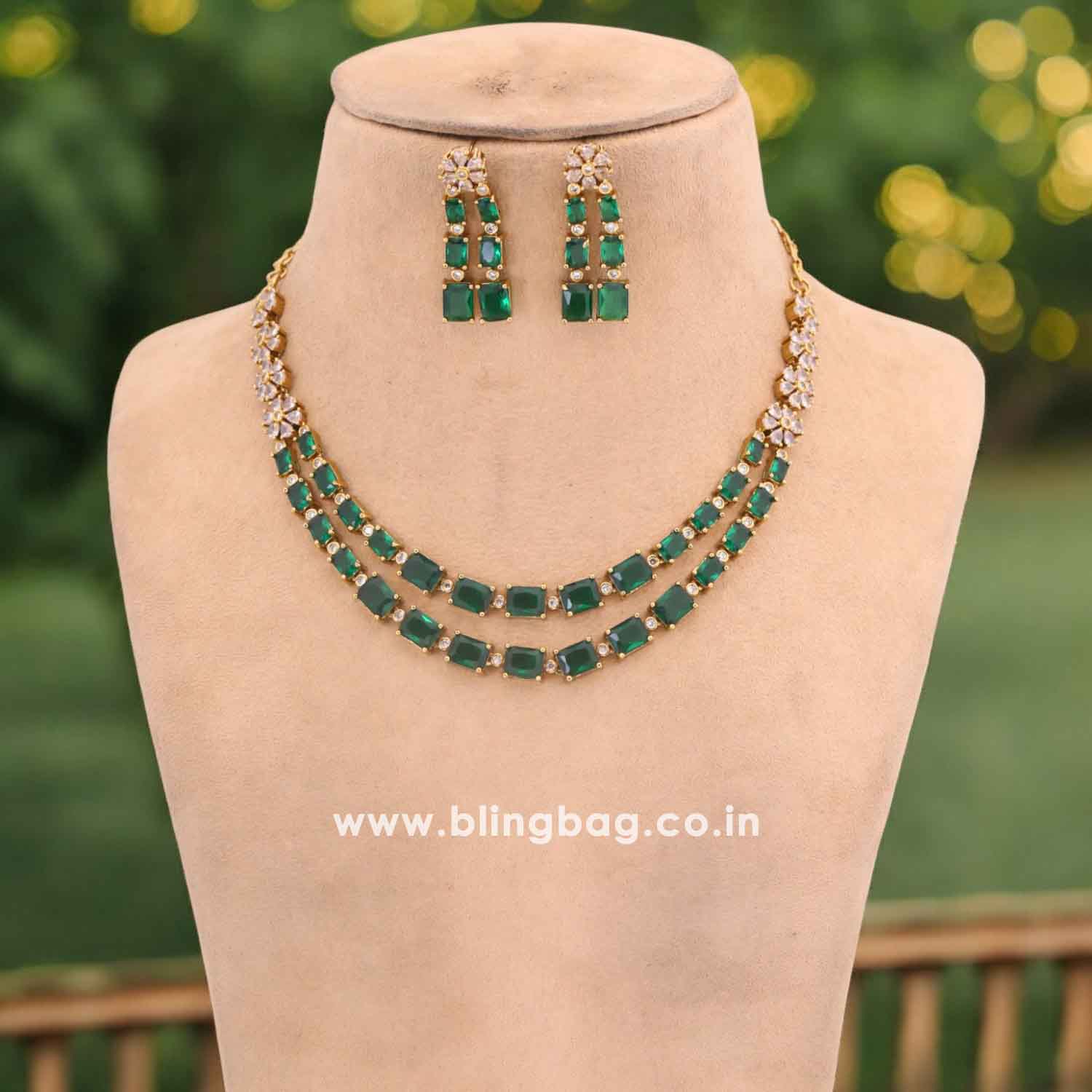 Emerald Elarose Victorian Jewellery Set - New Arrival - Image 2