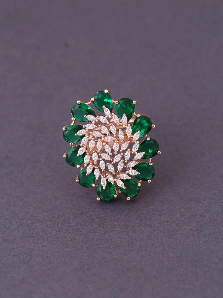 Emerald Evangelia Adjustable Ring - Image 2