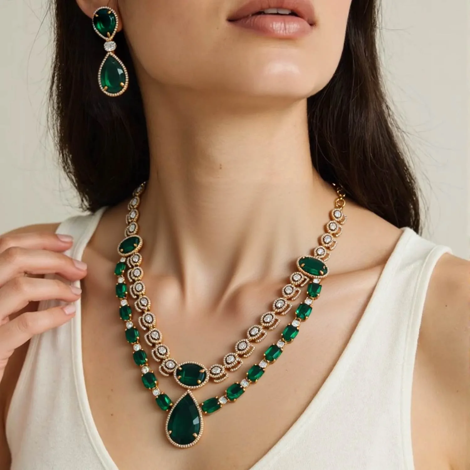 Emerald Felise Victorian Jewellery Set - New Arrival