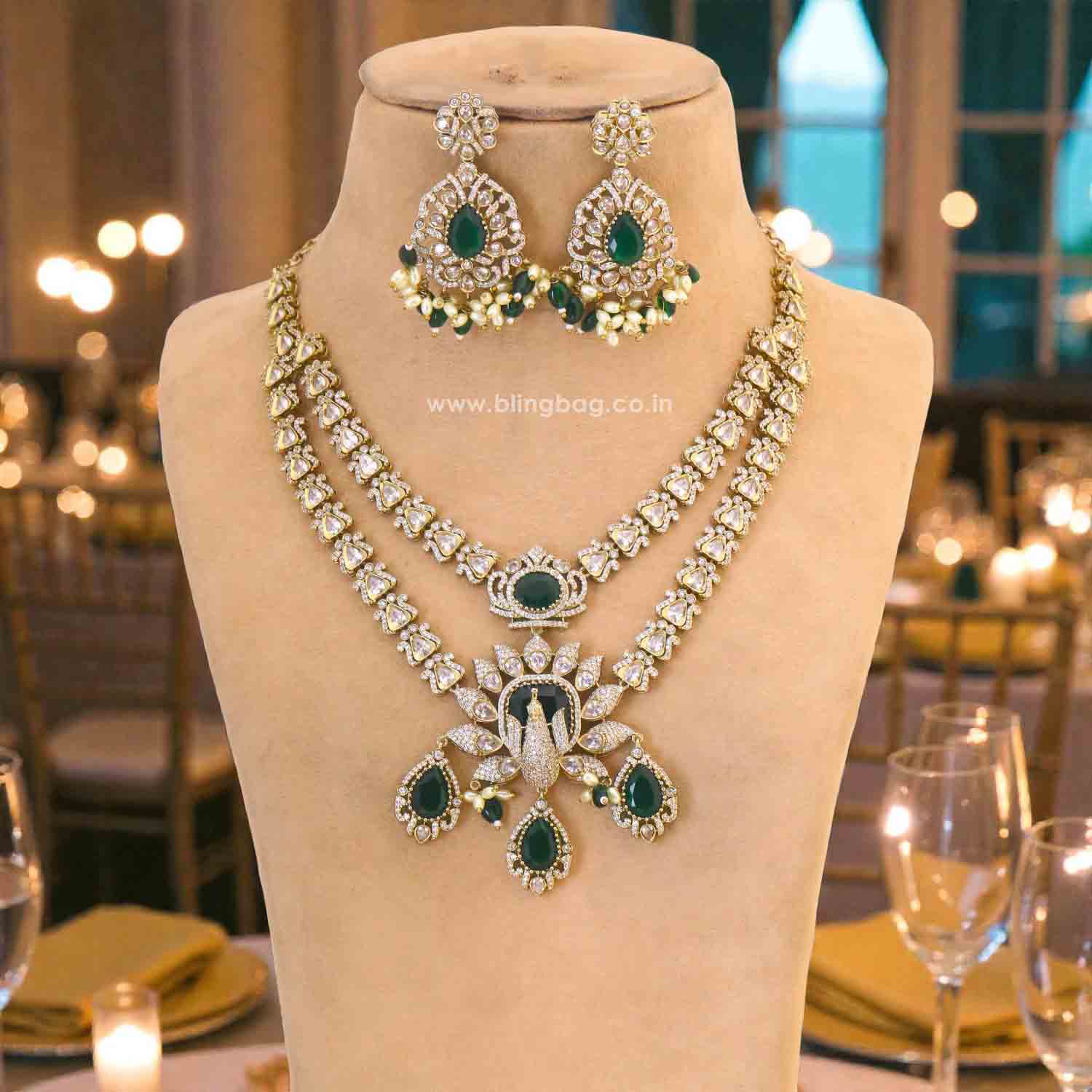 Emerald Felysia Victorian Jewellery Set - New Arrival - Image 2