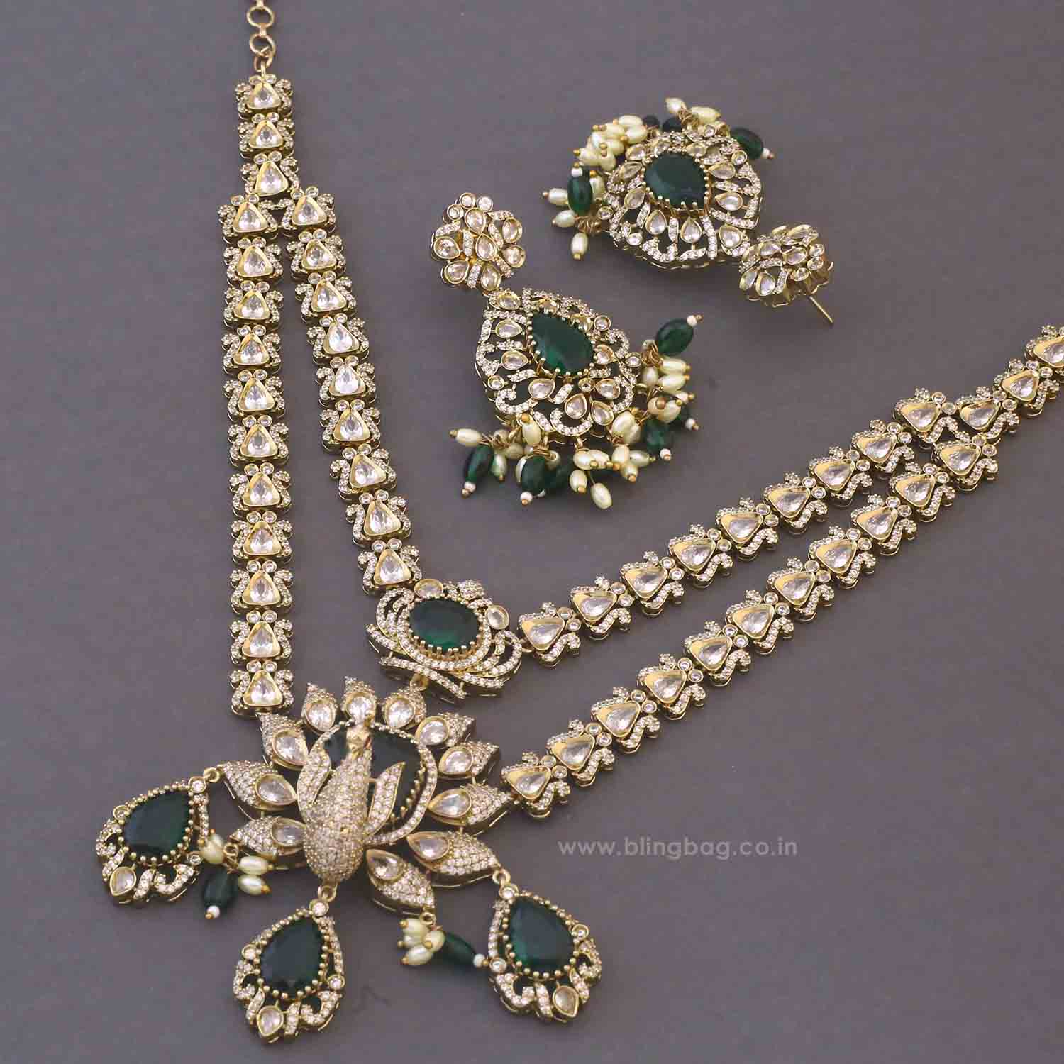 Emerald Felysia Victorian Jewellery Set - New Arrival - Image 4