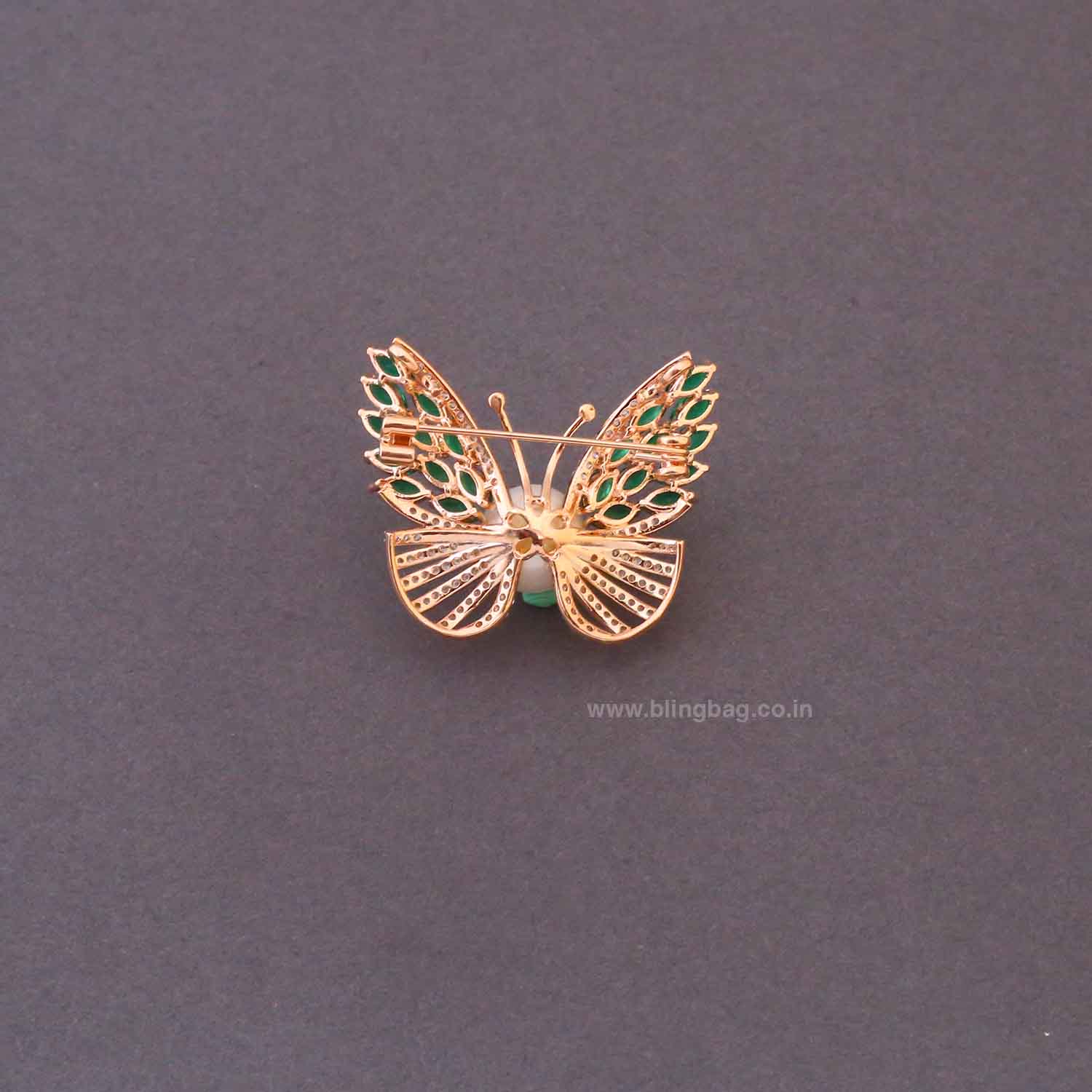 Emerald Flutter Brooch - Image 5