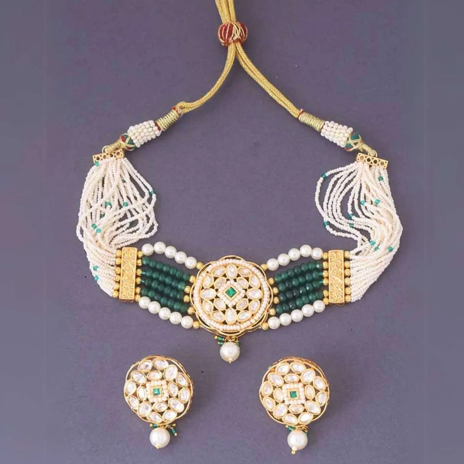 Emerald Geetika Jewellery Set - Image 4