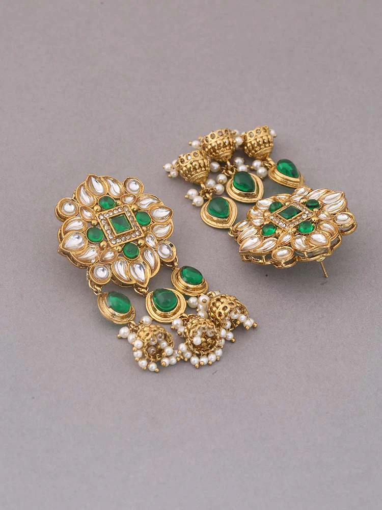Emerald Gitashri Ethnic Danglers - Image 3