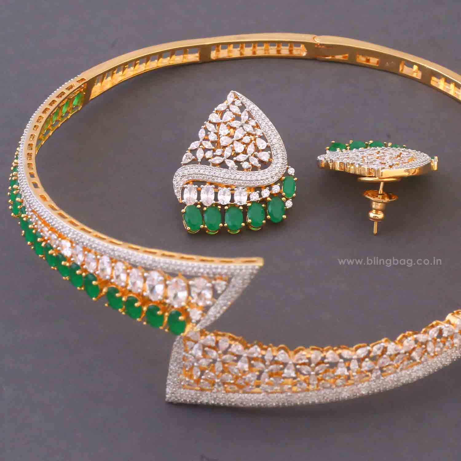 Emerald Gretel Hasli Zirconia Jewellery Set - Image 4