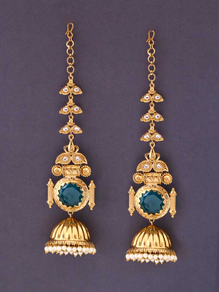 Emerald Hemavati Sahara Jhumkis - Image 2
