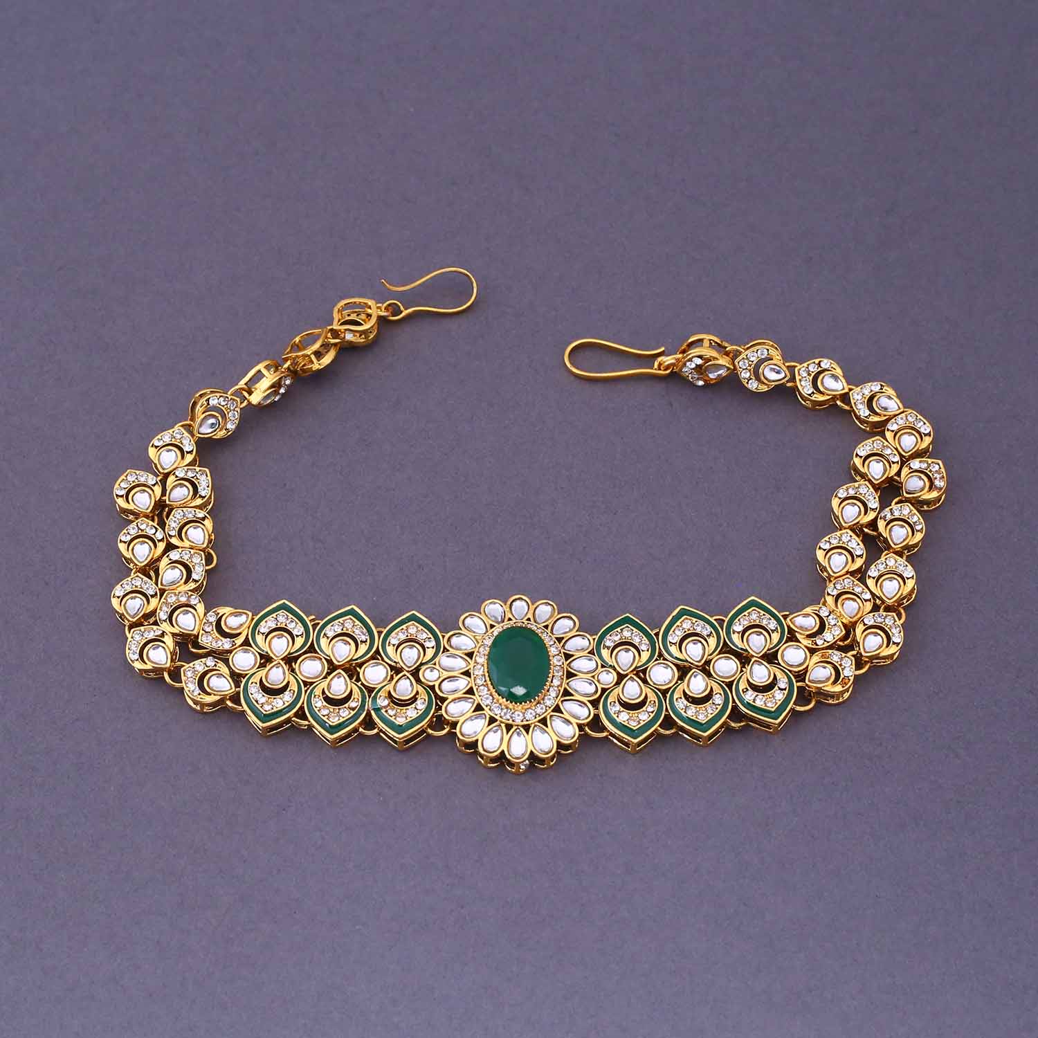 Emerald Ishaya Bridal Jewellery Set - Image 4