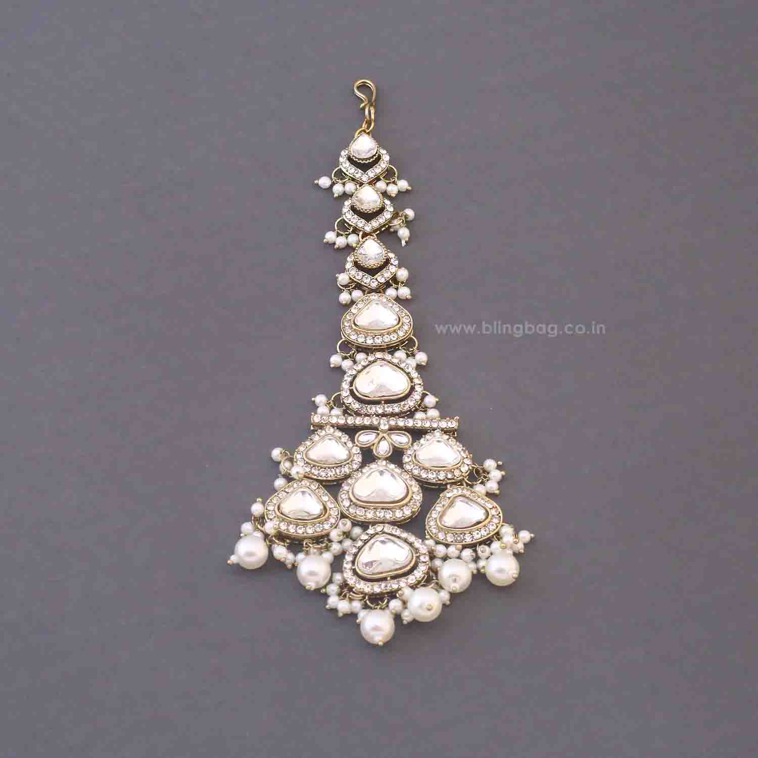 Ivory Jaelyn Kundan Bridal Jewellery Set - Image 4