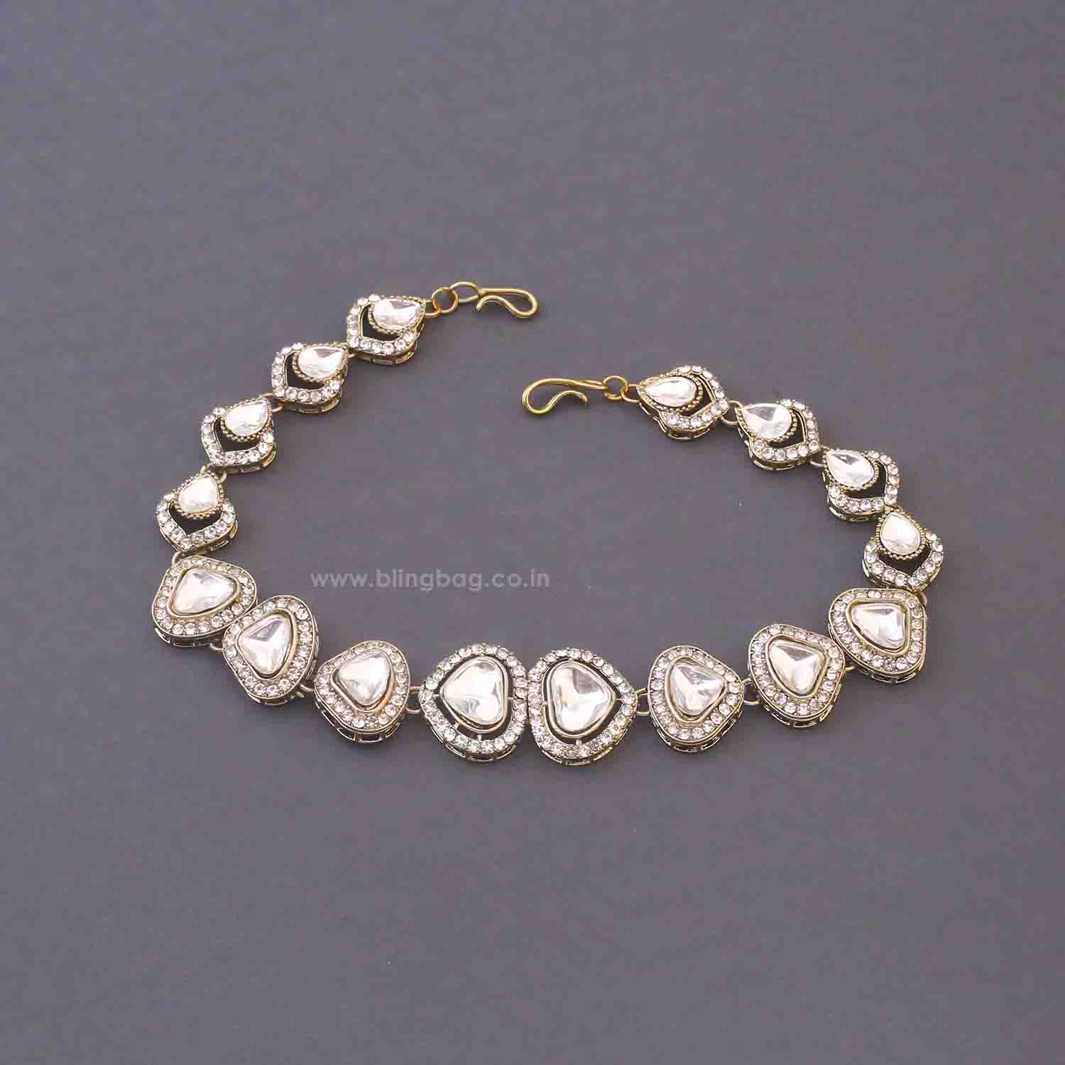 Ivory Jaelyn Kundan Bridal Jewellery Set - Image 6