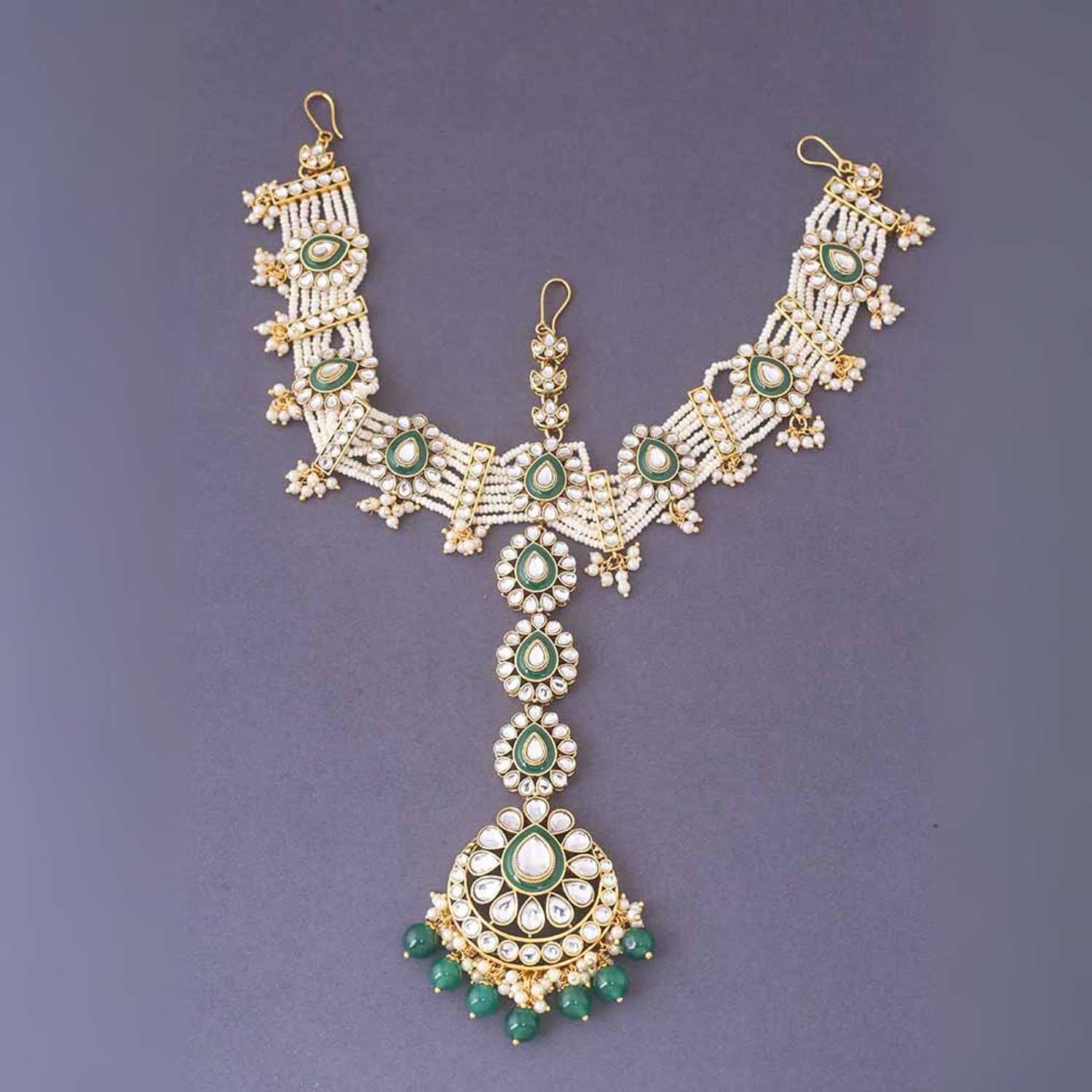 Emerald Janani Bridal Jewellery Set - Image 7