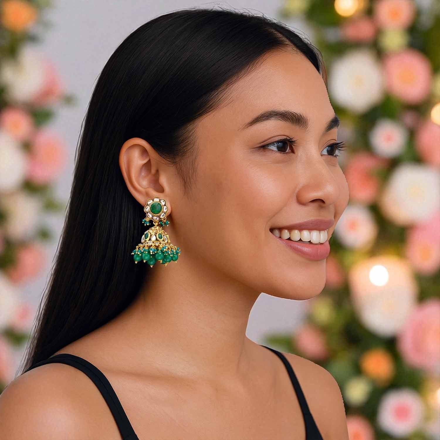 Emerald Jigrita Jhumkis - Image 2