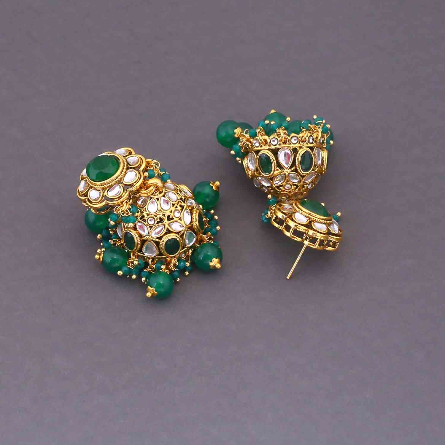 Emerald Jigrita Jhumkis - Image 4