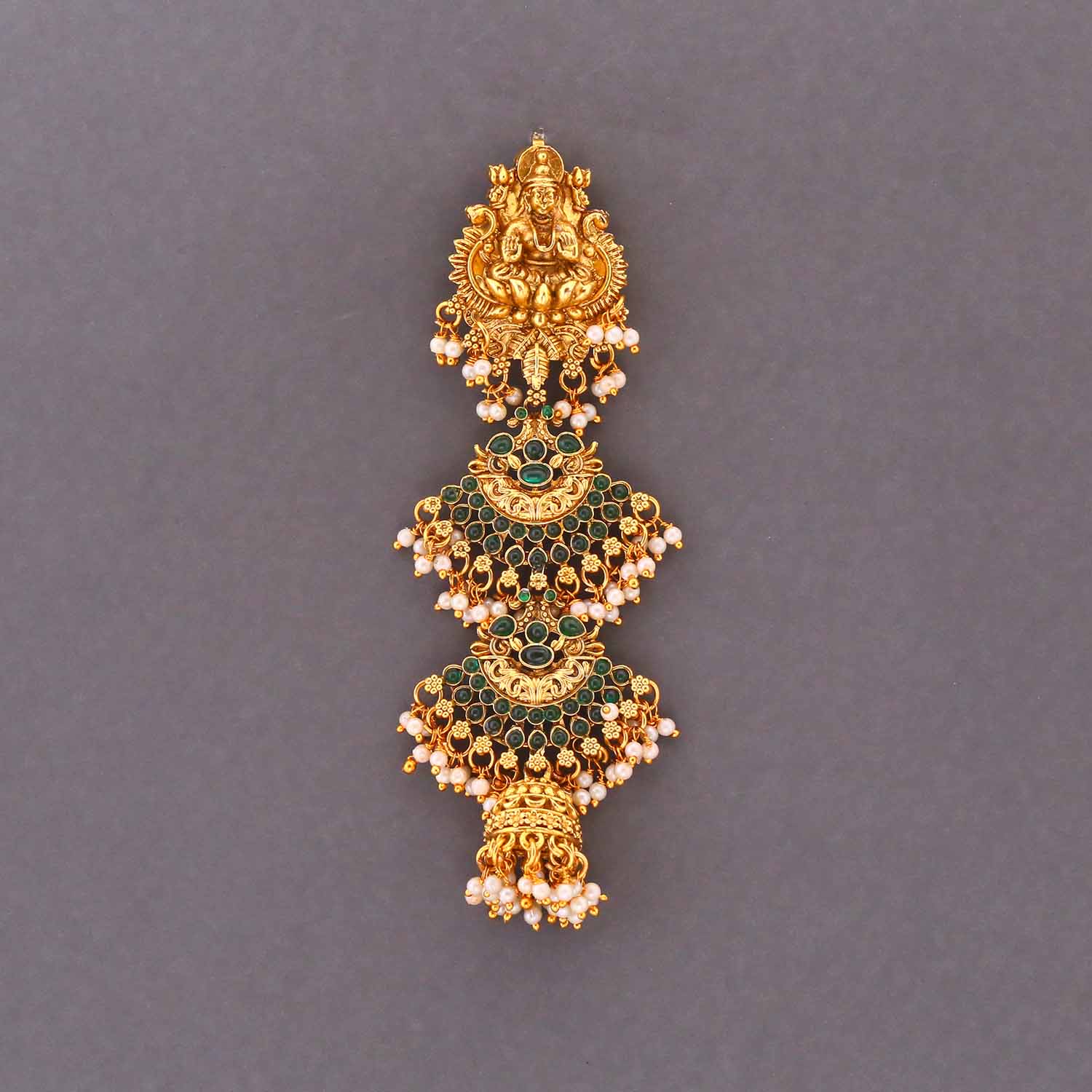Emerald Kamakshi Temple Hair Chooti - Image 3
