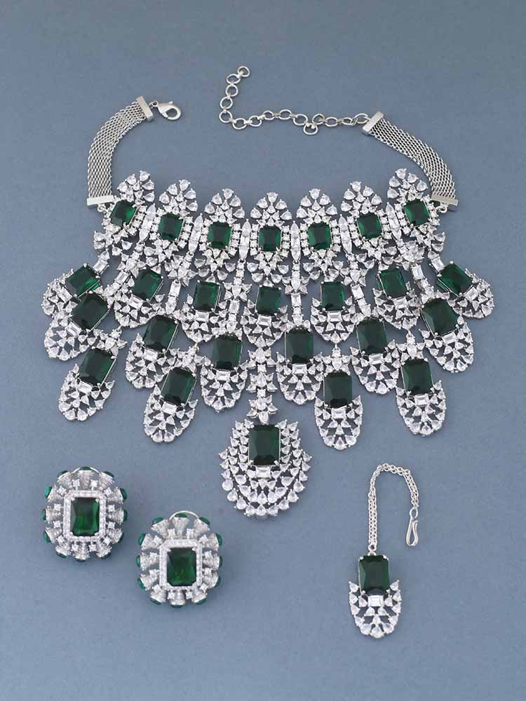 Emerald Kiara Bridal Jewellery Set - Image 4