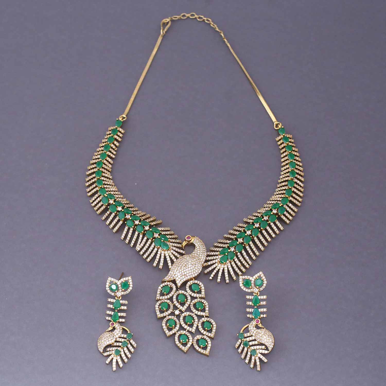 Emerald Kiyana Victorian Jewellery Set - New Arrival - Image 3
