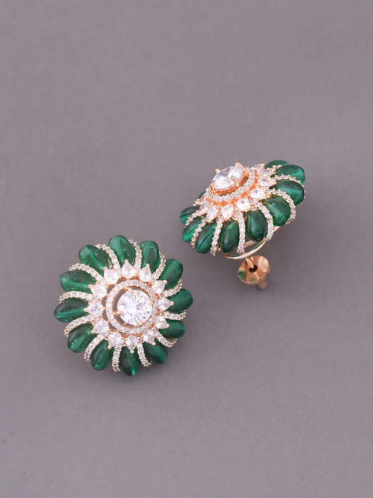 Emerald Lesley Zirconia Studs - Image 3