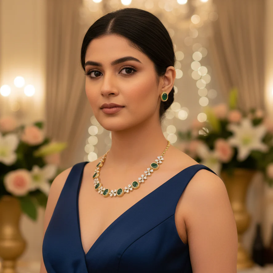 Emerald Lilanni Victorian Jewellery Set - New Arrival