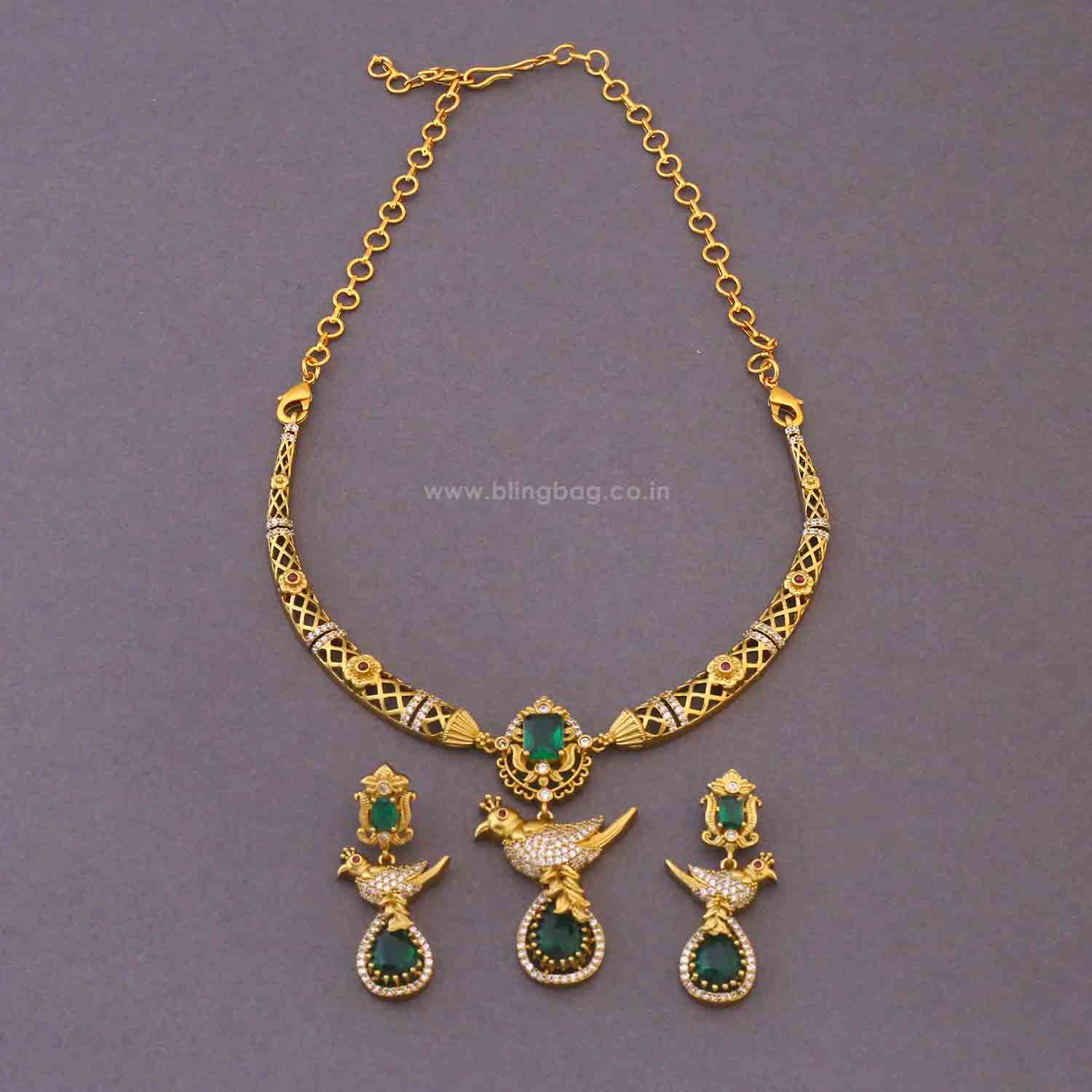 Emerald Lubava Hasli Victorian Jewellery Set - New Arrival - Image 4