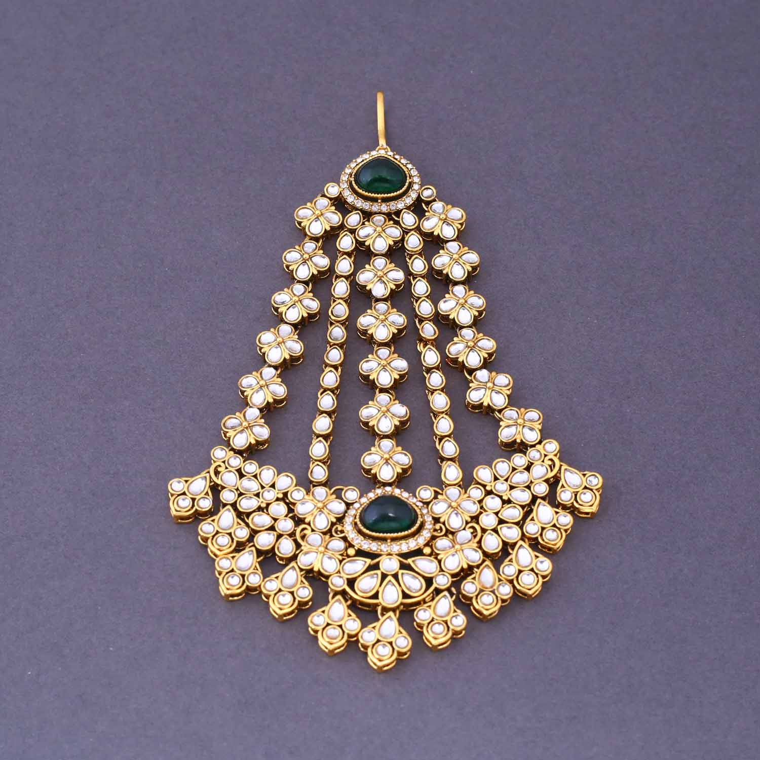 Emerald Madhura Semi-Bridal Jewellery Set - Image 8