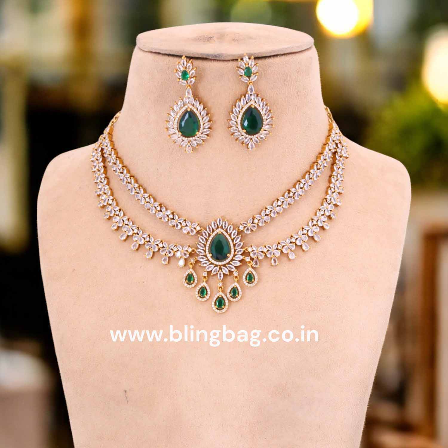 Emerald Malina Victorian Jewellery Set - New Arrival - Image 2