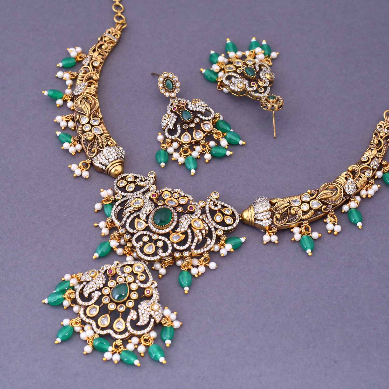 Emerald Marica Hasli Victorian Jewellery Set - New Arrival - Image 4