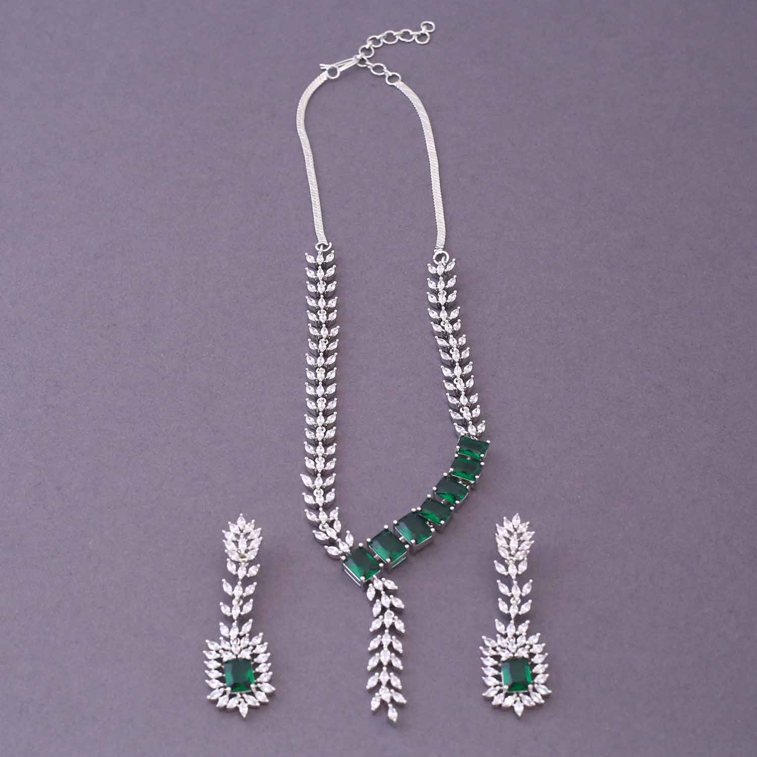 Emerald Mehrin Zirconia Jewellery Set - Image 3