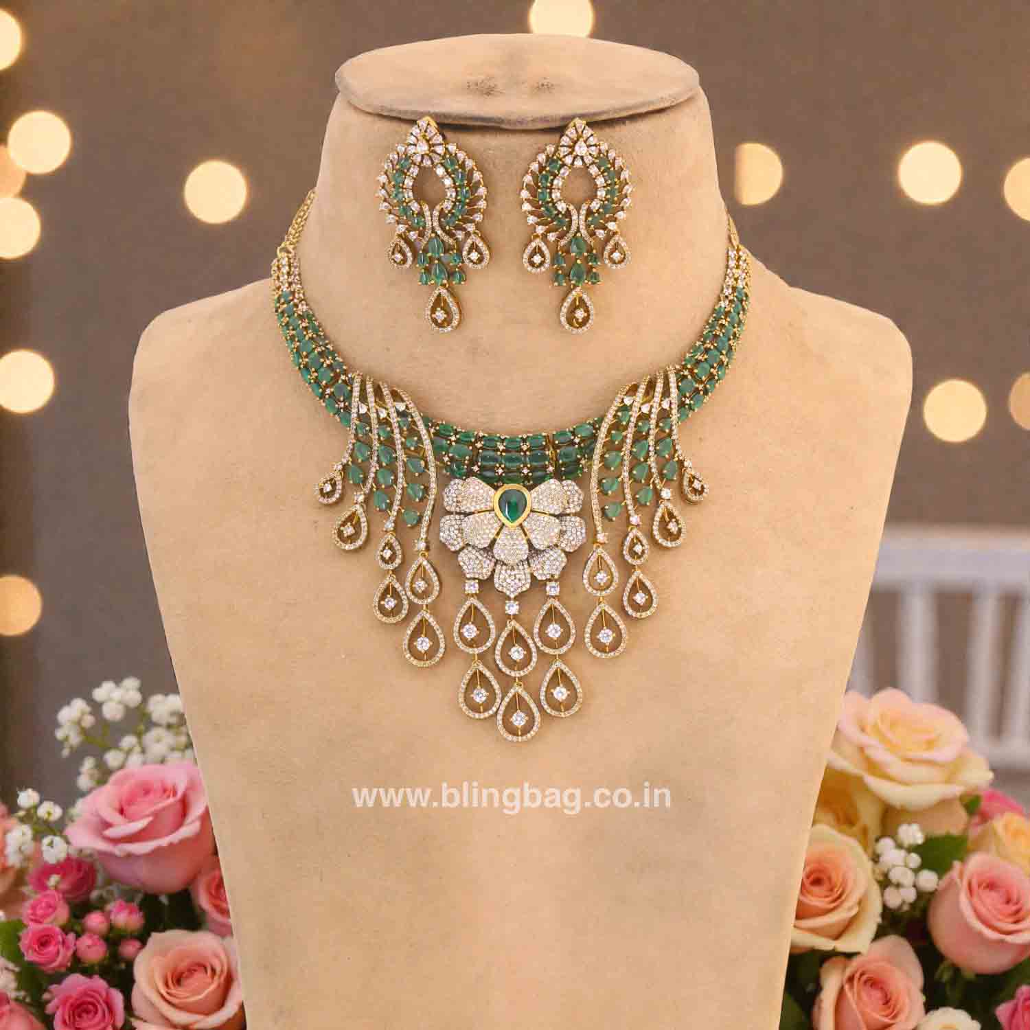 Emerald Mialyn Hasli Victorian Jewellery Set - Image 3
