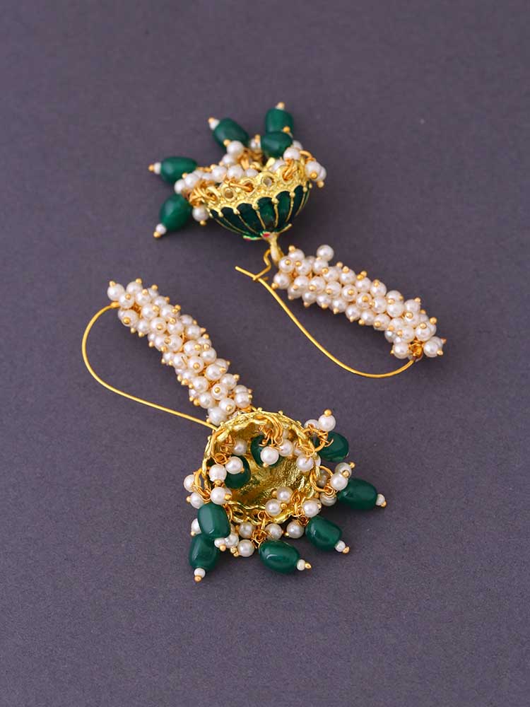 Emerald Milana Jhumkis - Image 3
