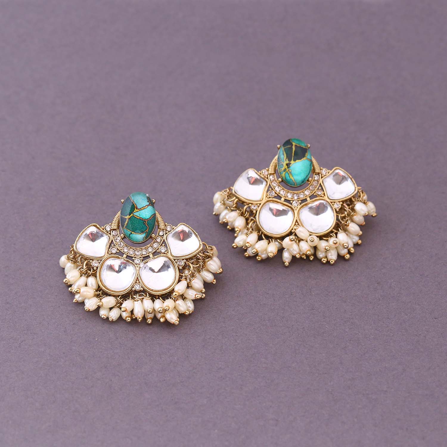 Emerald Mounika Studs - Image 3