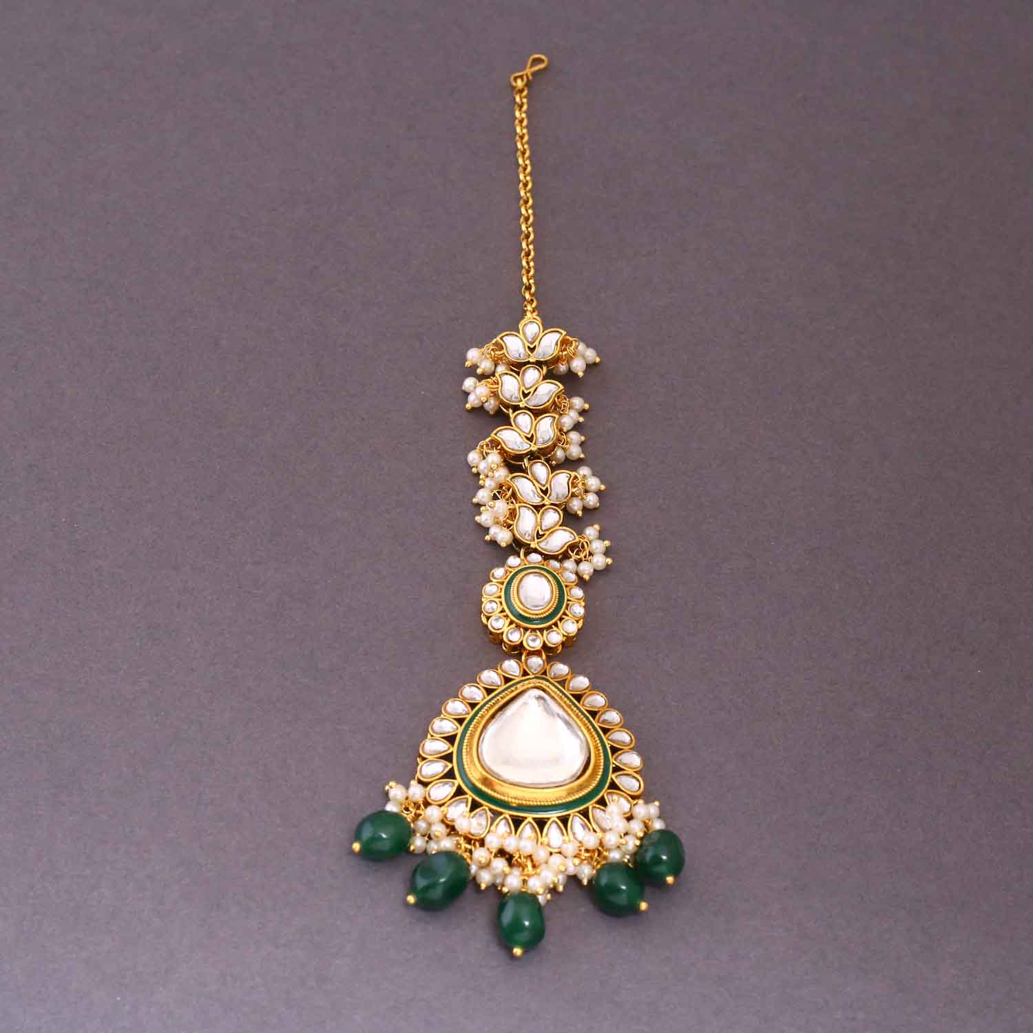 Emerald Narmida Bridal Jewellery Set - Image 7