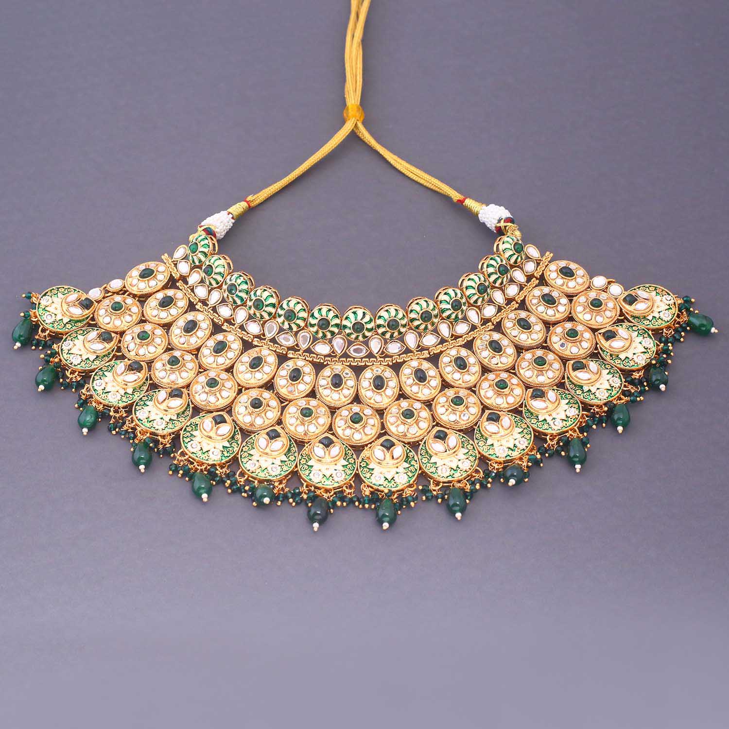 Emerald Neerja Bridal Jewellery Set - Image 3
