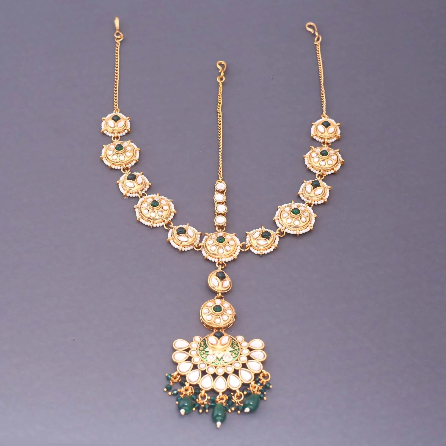 Emerald Neerja Bridal Jewellery Set - Image 5