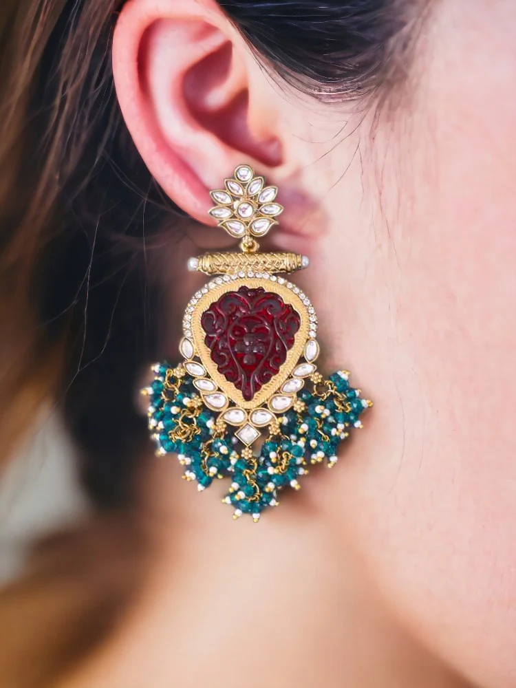 Emerald Nihira Danglers - Image 2