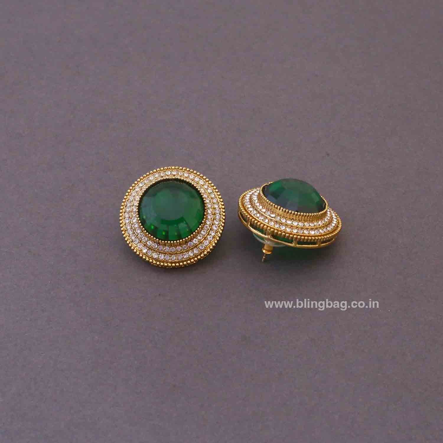 Emerald Nishaa Studs - Image 3