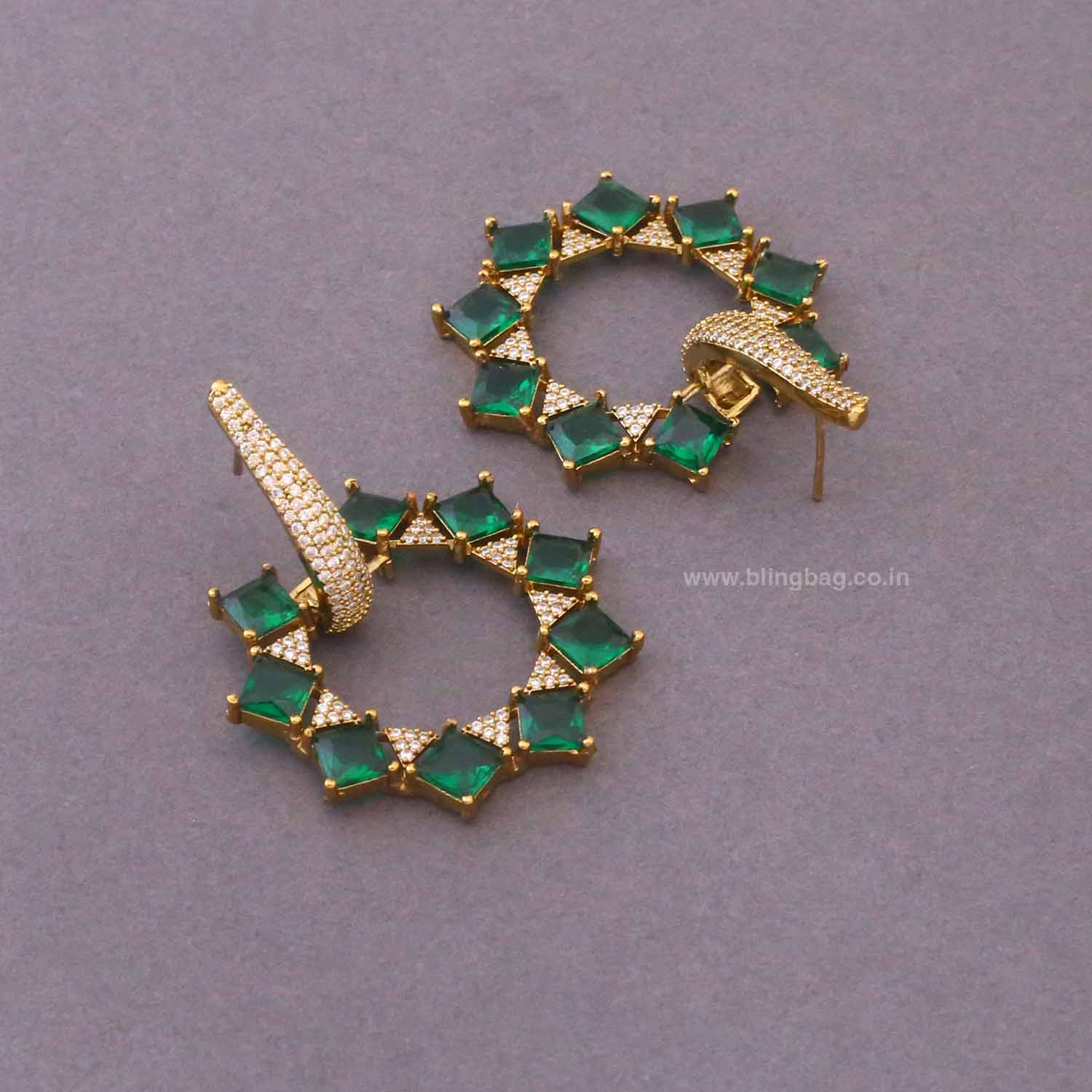 Emerald Norason Zirconia Hoops - Image 3