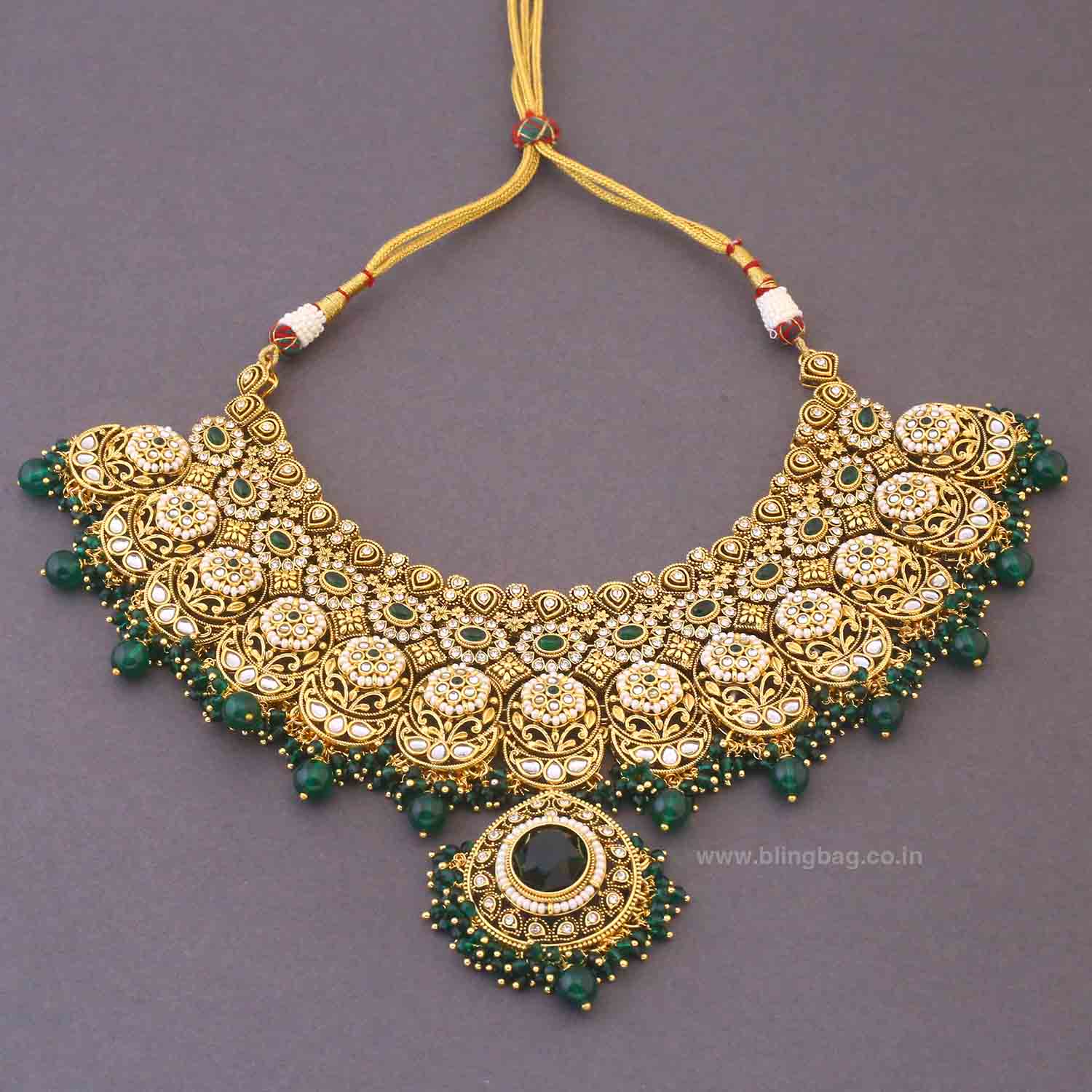 Emerald Opalina Bridal Jewellery Set - Image 3