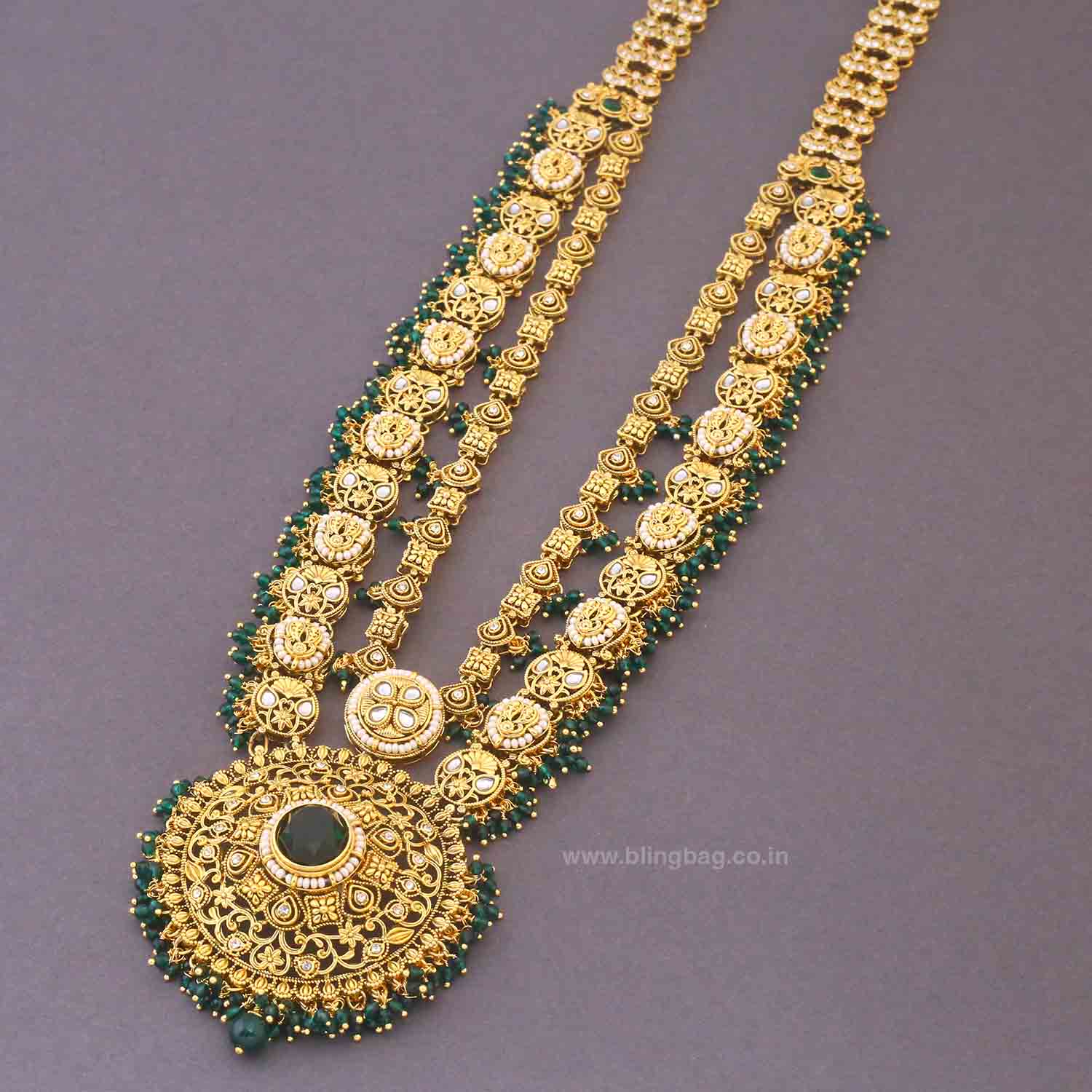 Emerald Opalina Bridal Jewellery Set - Image 4