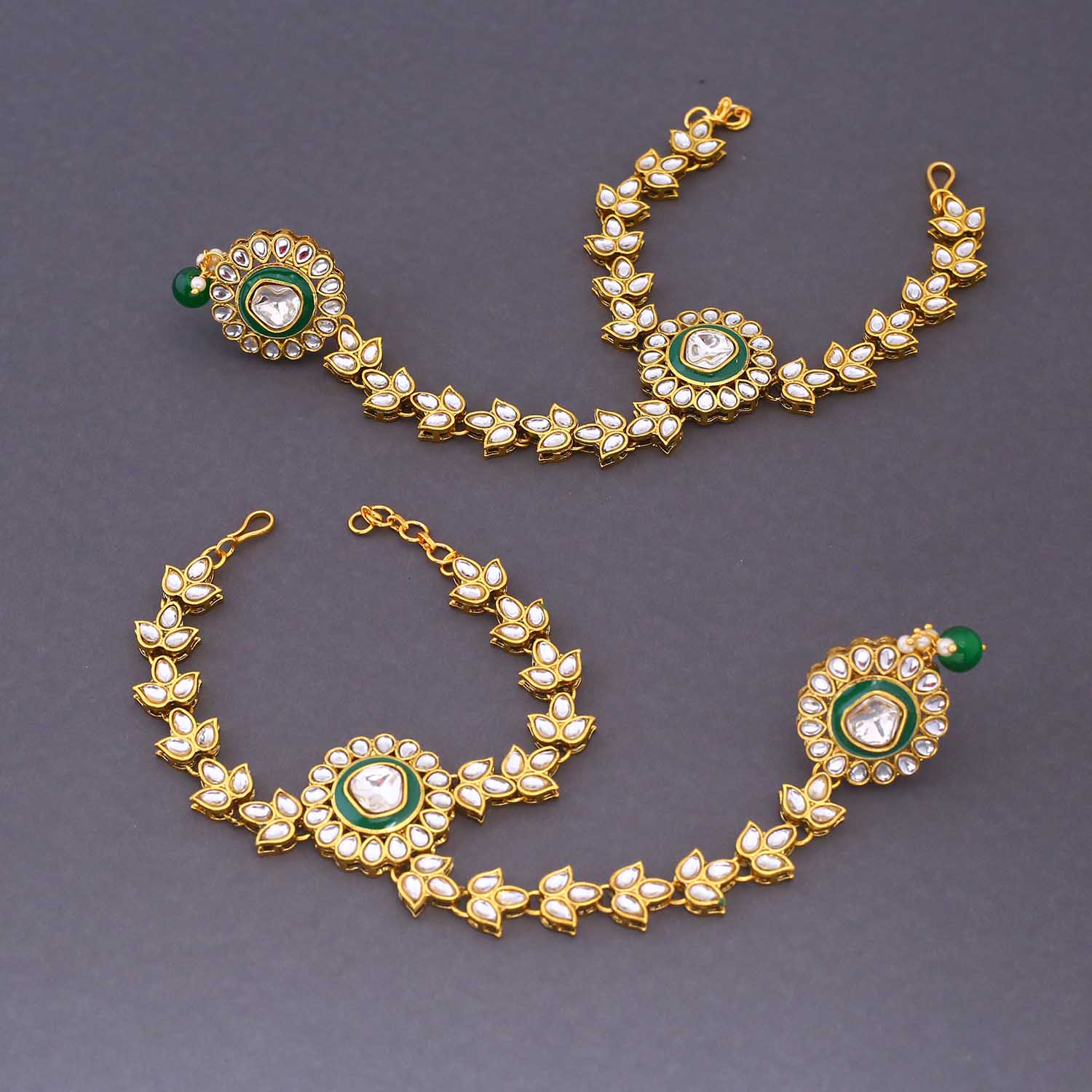 Emerald Parijat Bridal Jewellery Set - Image 8