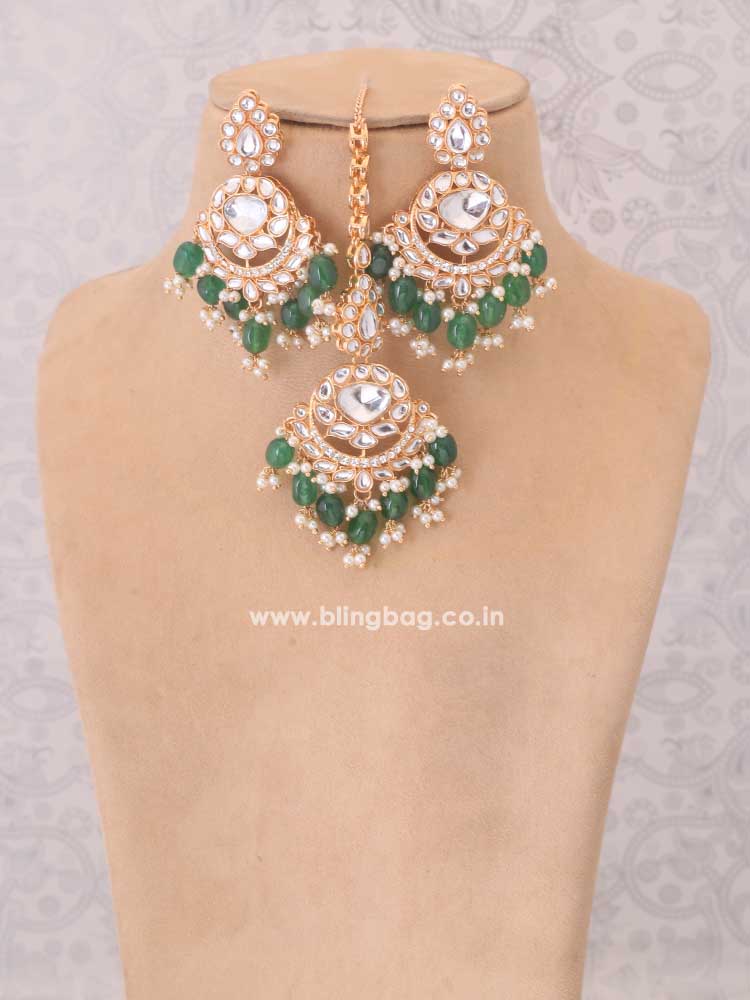 Emerald Pratibha Jewellery Set - Image 3