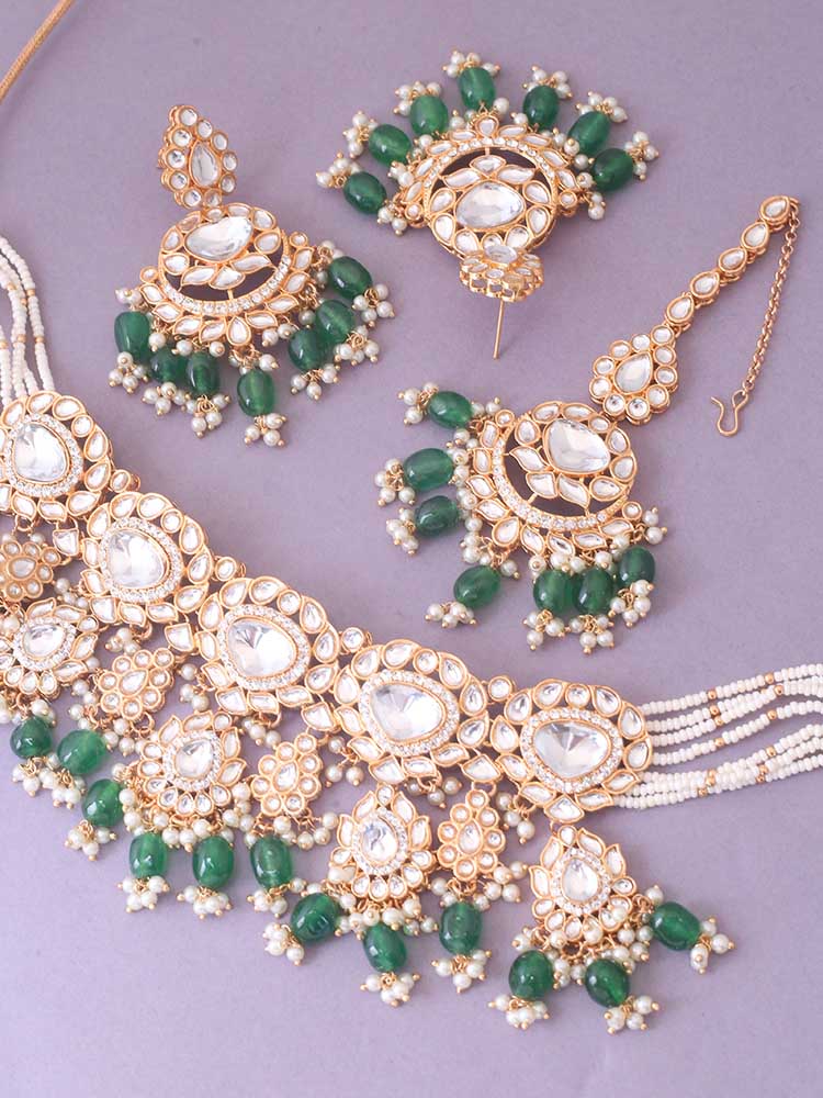 Emerald Pratibha Jewellery Set - Image 5