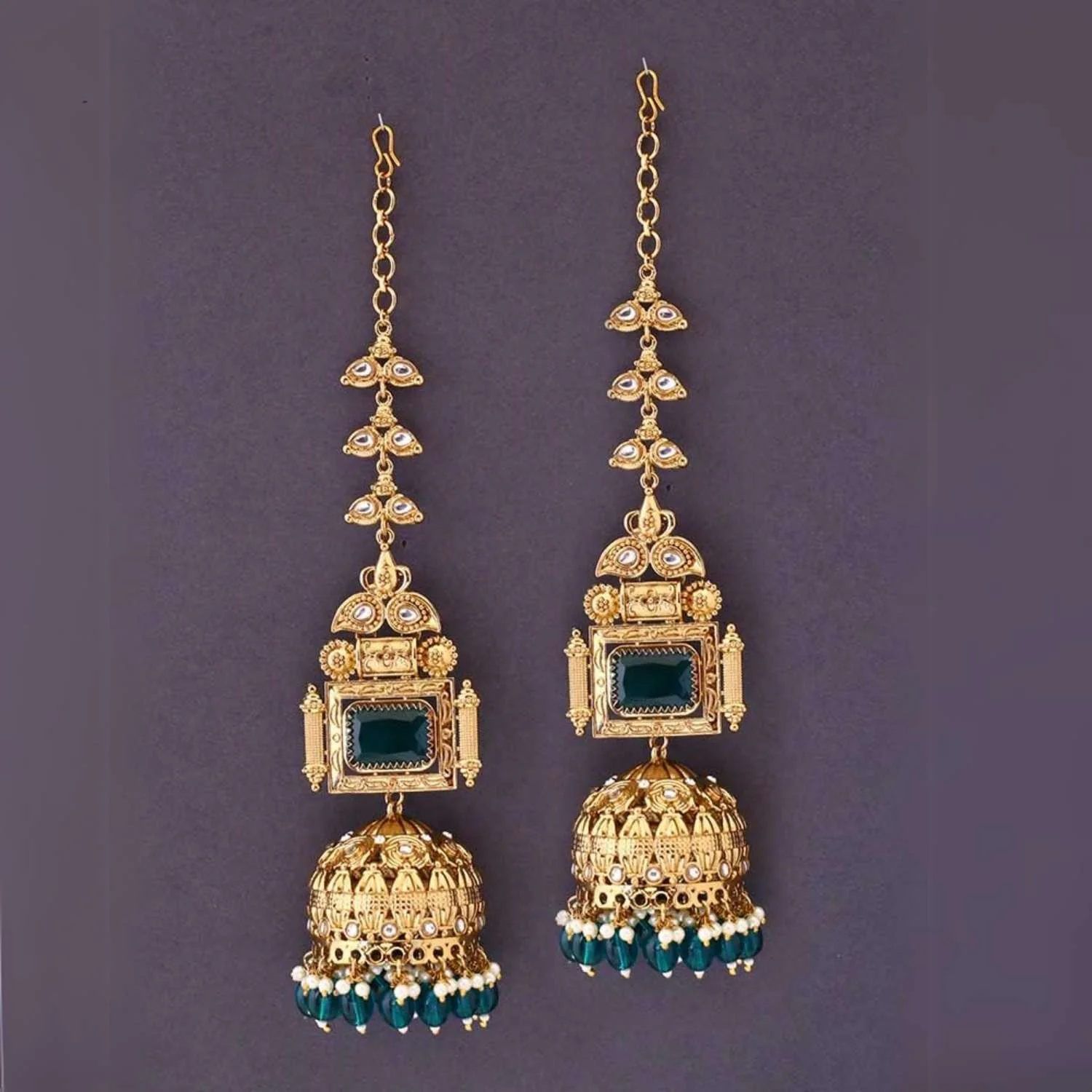 Emerald Prithvika Sahara Jhumkis - Image 2