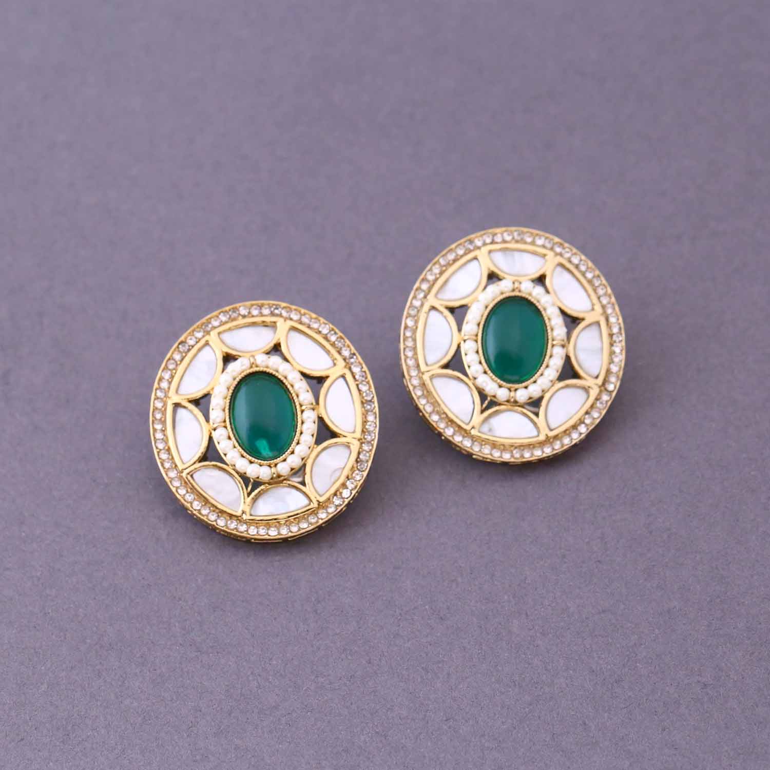 Emerald Raanu Studs - Image 3