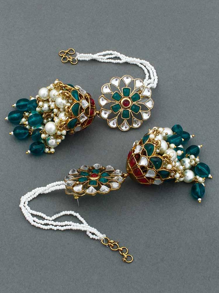 Emerald Rani Malka Sahara Jhumkis - Image 3