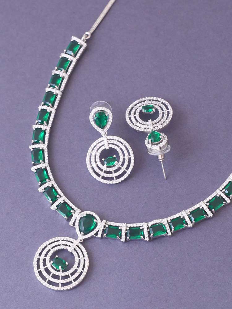Emerald Rhea Zirconia Jewellery Set - Image 4
